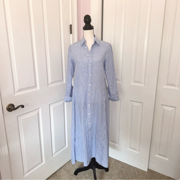 Polo by Ralph Lauren Blue Striped Long Sleeve Dress - Picture 4 of 16